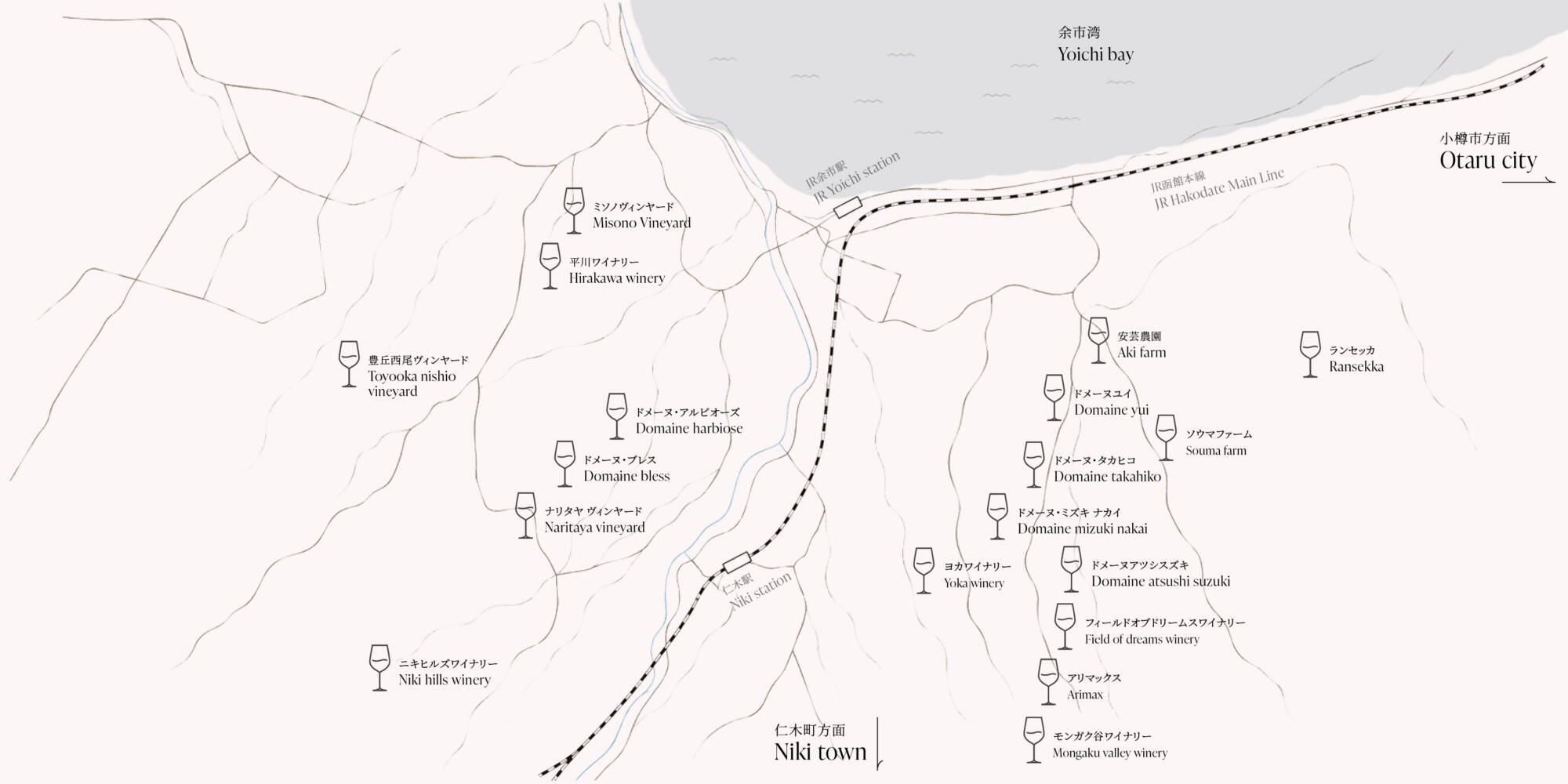 Yoichi Winery Map Scaled